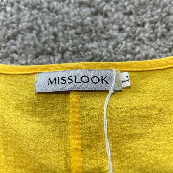 Misslook Women's Sz Large Yellow Long Sleeve - Picture 5 of 7